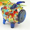 Lampwork Decoration, Animal, pig shape, 30x40x37mm, Sold by PC
