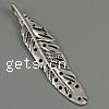 Zinc Alloy Feather Pendants, plated nickel, lead & cadmium free Approx 