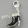 Zinc Alloy Enamel Pendants, brass lobster clasp, Shoes, plated Approx 1.2 Inch 