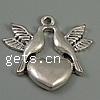 Wing Shaped Zinc Alloy Pendants, plated nickel, lead & cadmium free Approx 2mm 