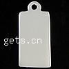 Sterling Silver Tag, 925 Sterling Silver, Rectangle, plated Approx 1.2mm 