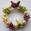 Dyed Shell Bracelet, AB color plated, 12mm,5~6mm Approx 8 Inch 