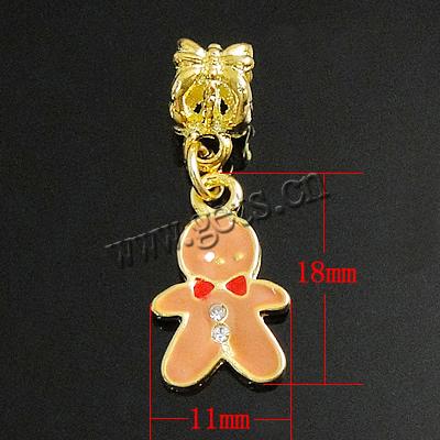 Zinc Alloy European Pendants, Character, plated, enamel, more colors for choice, 18x11x1.5mm, Hole:Approx 5mm, Sold By PC