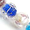 Millefiori Kristall Perlen, rund, handgemachte facettiert, farbenfroh, 11mm, Bohrung:ca. 2-4mm, verkauft von PC