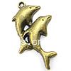 Zinc Alloy Animal Pendants, Dolphin, plated Approx 2mm, Approx 