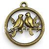 Zinc Alloy Animal Pendants, Flat Round, plated Approx 2mm, Approx 