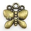 Zinc Alloy Animal Pendants, Butterfly, plated Approx 2.5mm, Approx 