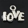 Zinc Alloy Message Pendants, Letter, word love, plated Approx 1.5mm, Approx 