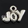 Zinc Alloy Message Pendants, Letter, plated Approx 1mm, Approx 