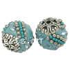 Indonesia Jewelry Beads, with Copper, Round, light blue, cadmium free, 19mm Approx 2mm 
