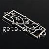 Zinc Alloy Connector Bar, Rectangle, plated, 1/1 loop Approx Approx 