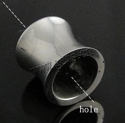 Stainless Steel Tube Beads, 304 Stainless Steel, Customized, original color, 8.5x8mm, Hole:Approx 6mm, Sold By PC