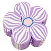 Flower Polymer Clay Beads, 5 petal, purple Approx 1mm 