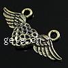 Wing Shaped Zinc Alloy Pendants, plated Approx 2.7mm, Approx 