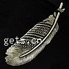 Zinc Alloy Feather Pendants, plated Approx 4mm, Approx 