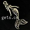 Character Shaped Zinc Alloy Pendants, Mermaid, plated Approx 2mm, Approx 