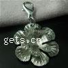 Zinc Alloy Lobster Clasp Charm, Flower, plated nickel, lead & cadmium free 