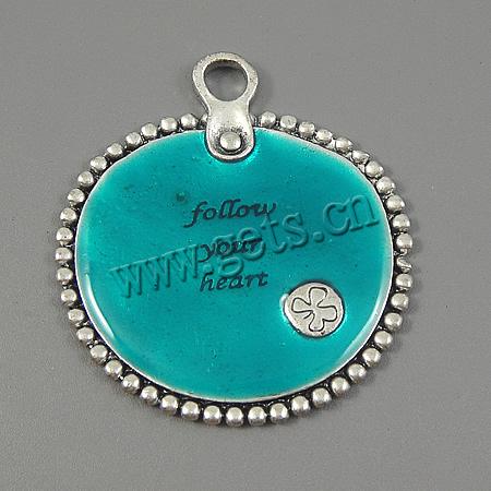 Zinc Alloy Enamel Pendants, Coin, plated, more colors for choice, 52x56x4mm, Hole:Approx 6mm, Sold By PC