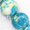 Rain Flower Stone Beads, Flat Round, synthetic Approx 1.2mm Inch 