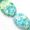 Rain Flower Stone Beads, Flat Oval, synthetic Approx 1.2mm Inch 