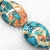 Rain Flower Stone Beads, Flat Oval, synthetic Approx 1.2mm Inch 