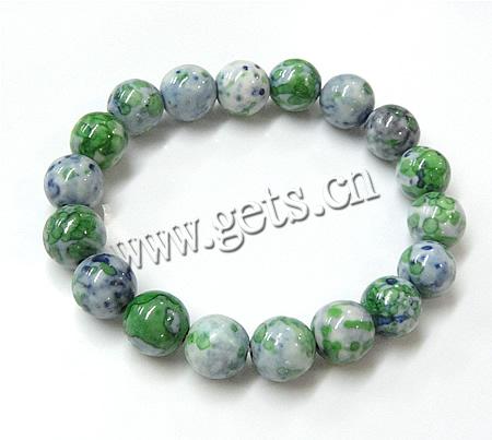 Rain Flower Stone Bracelets, Round, synthetic, different size for choice, Length:7 Inch, Sold By Strand
