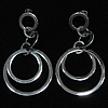 Stainless Steel Drop Earring, 304 Stainless Steel, Donut, original color Approx 2.5 Inch 