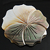 Black Shell Pendant, Flower Approx 2mm 