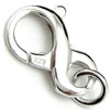 Sterling Silver Lobster Claw Clasp, 925 Sterling Silver, Number 8, plated 