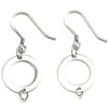 Sterling Silver Hook Earwire, 925 Sterling Silver, Donut, plated 13mm 