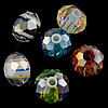 Millefiori Kristall Perlen, Rondell, AB Farbe & handgemachte facettiert, gemischte Farben, 9x12mm, Bohrung:ca. 2-4mm, 1000PCs/Tasche, verkauft von Tasche