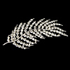 Broche de diamantes de imitación de la aleación de Zinc, con aleación de zinc, Hoja, libre de plomo & níquel, Vendido por UD