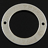 Rostfreier Stahl Bezauberner Verbinder, 304 Edelstahl, Kreisring, plattiert, 1/1-Schleife, keine, 15x15x1mm, Bohrung:ca. 0.8mm, verkauft von PC