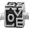 Zinc Alloy European Beads, Cube, plated, without troll 