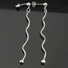 Sterling Silver Drop Earring, 925 Sterling Silver, sterling silver post pin, plated 4mm .4 Inch 