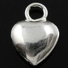 Colgantes de plata esterlina de corazón, plata de ley 925, más colores para la opción, 8x5x3mm, agujero:aproximado 1.8mm, Vendido por UD
