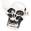 Zinc Alloy European Beads, Skull, plated, without troll 
