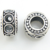 No Troll Thailand Sterling Silver European Beads, Donut, without troll & hollow Approx 5mm 