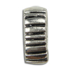 Zinc Alloy Large Hole Beads, Oval, plated nickel, lead & cadmium free Approx Approx 