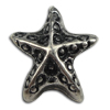 Zinc Alloy European Beads, Star, plated, without troll nickel, lead & cadmium free Approx 5mm, Approx 
