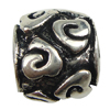 Zinc Alloy European Beads, Drum, plated, without troll nickel, lead & cadmium free Approx 4mm, Approx 