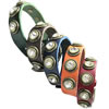 Cowhide Bracelets, Zinc Alloy, with Cowhide, with rhinestone, mixed colors, nickel, lead & cadmium free .5~8.5 Inch 