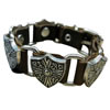 Men Bracelet, Zinc Alloy, with Cowhide, plated, nickel, lead & cadmium free Approx 9 Inch 