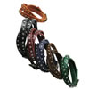 Cowhide Bracelets, Zinc Alloy, with Cowhide, plated, mixed colors, nickel, lead & cadmium free Approx 24 Inch 