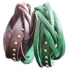 Cowhide Bracelets, Zinc Alloy, with Cowhide, plated, mixed colors, nickel, lead & cadmium free Approx 17.9 Inch 