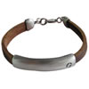 Cowhide Bracelets, Zinc Alloy, with Cowhide, plated, nickel, lead & cadmium free Approx 7.8 Inch 