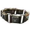 Cowhide Bracelets, Zinc Alloy, with Cowhide, plated, nickel, lead & cadmium free Approx 9 Inch 