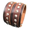Cowhide Bracelets, Zinc Alloy, with Cowhide, nickel, lead & cadmium free Approx 10.6 Inch 
