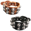 Cowhide Bracelets, Zinc Alloy, with Cowhide, mixed colors, nickel, lead & cadmium free Approx 9.8 Inch 
