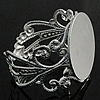 Латунная основа для кольца, Латунь, Платиновое покрытие платиновым цвет, 15mm, размер:6.5, продается PC